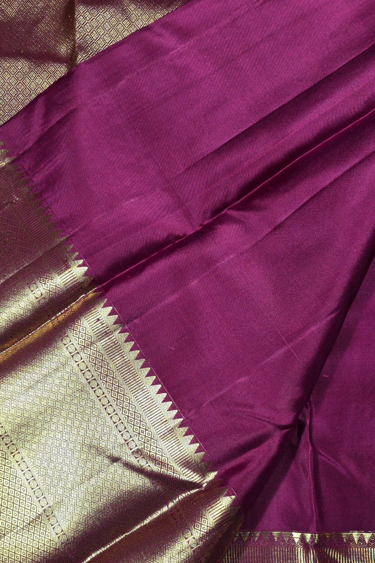 Blush Pink Kanchipuram Silk Saree with Gold Patterned Weaving