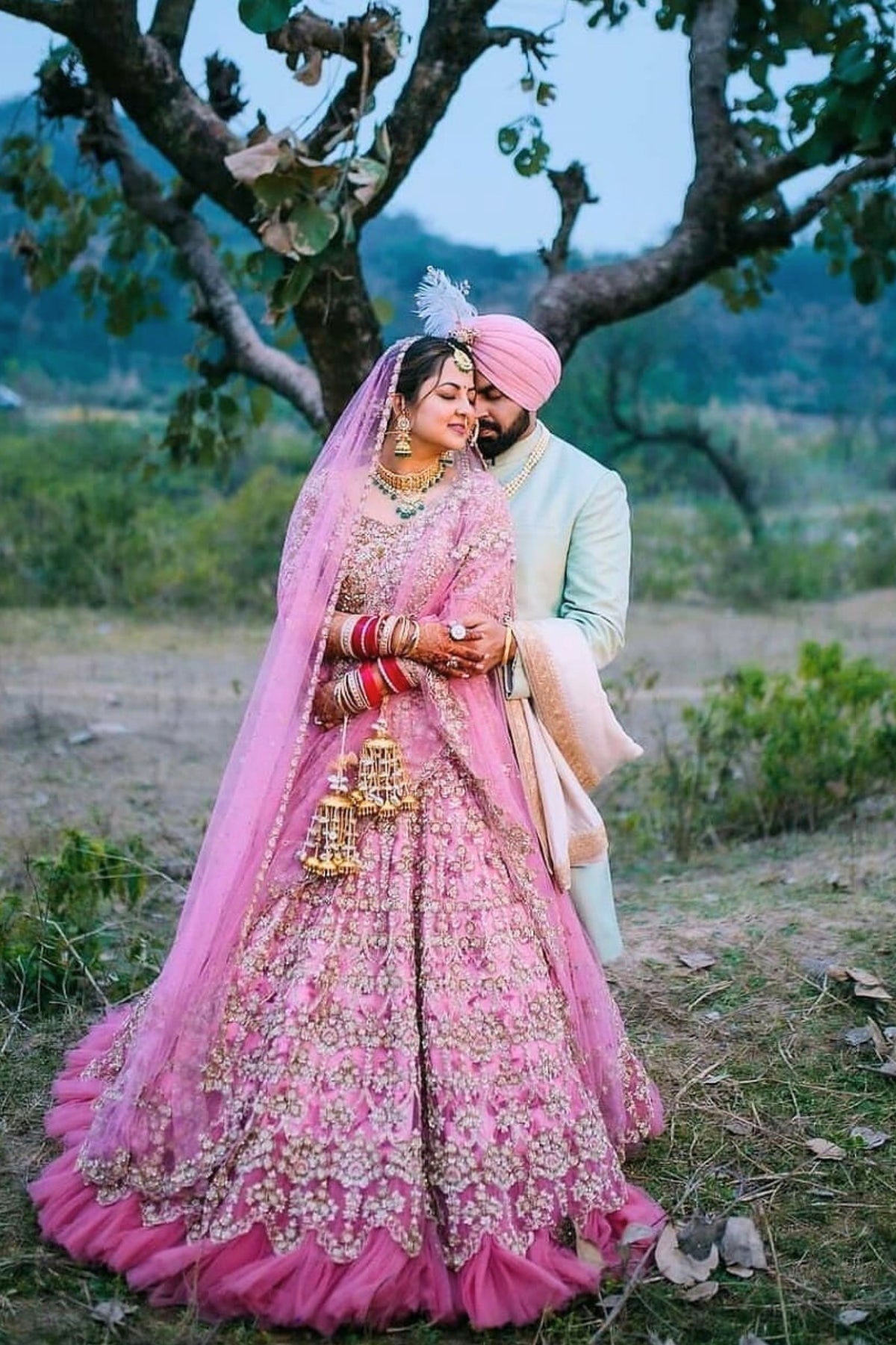 Light Pink Graceful Embroidered Lehenga