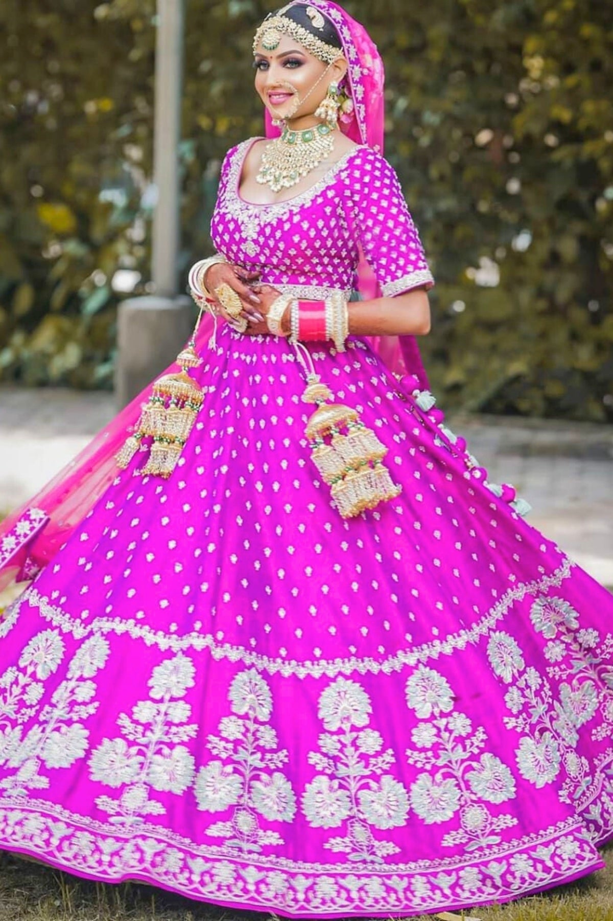 Dark Lavender Exquisite Embroidered Lehenga