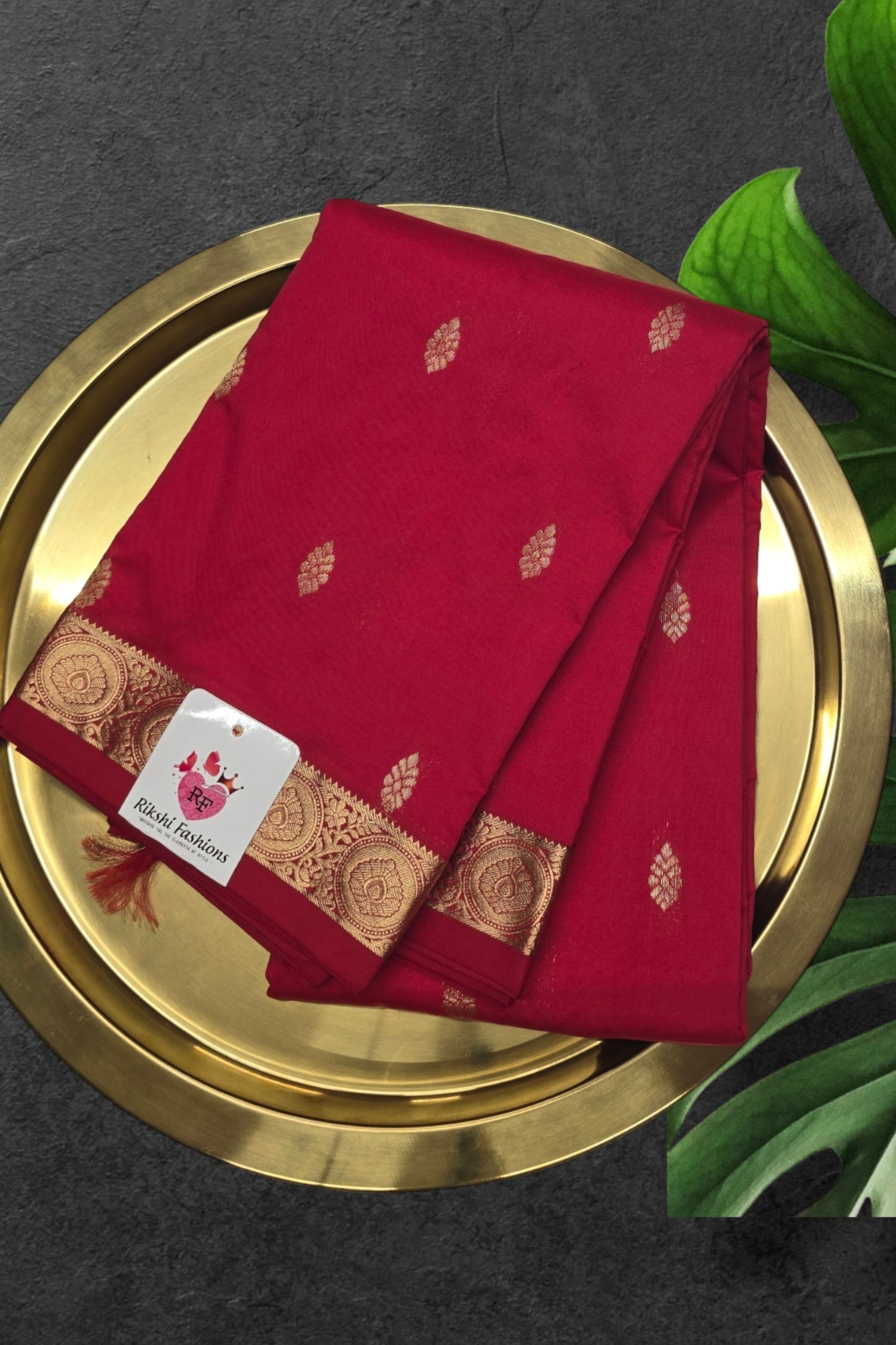 Red Semi Kanchi Silk Saree