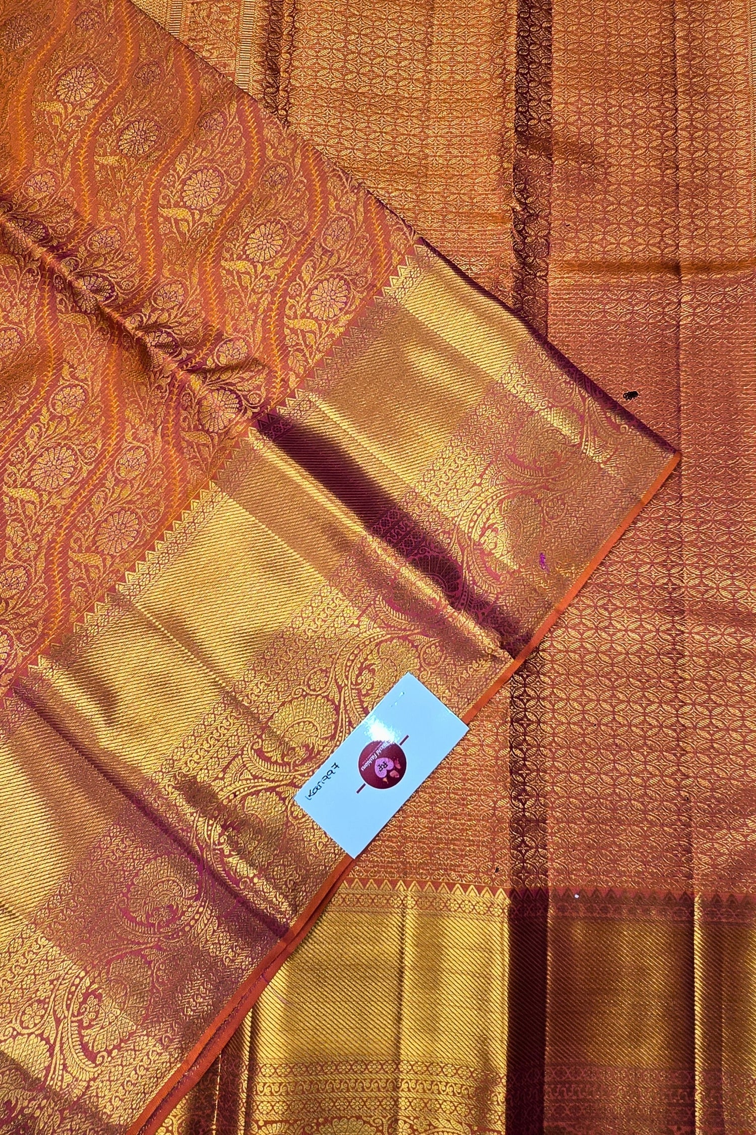 Elegant Chestnut Kanchipuram Saree
