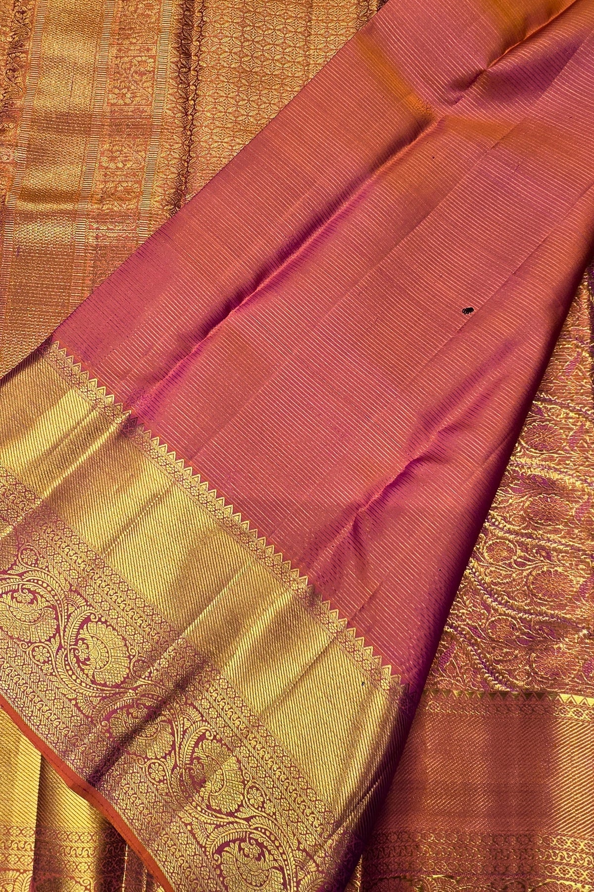 Elegant Chestnut Kanchipuram Saree