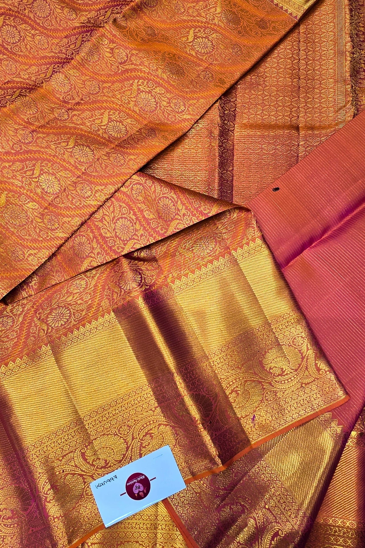 Elegant Chestnut Kanchipuram Saree