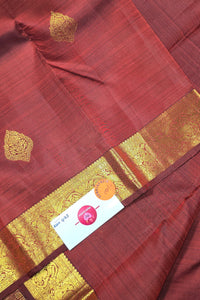 Royal Red Kanchipuram Silk Saree with Gold Woven Elegance