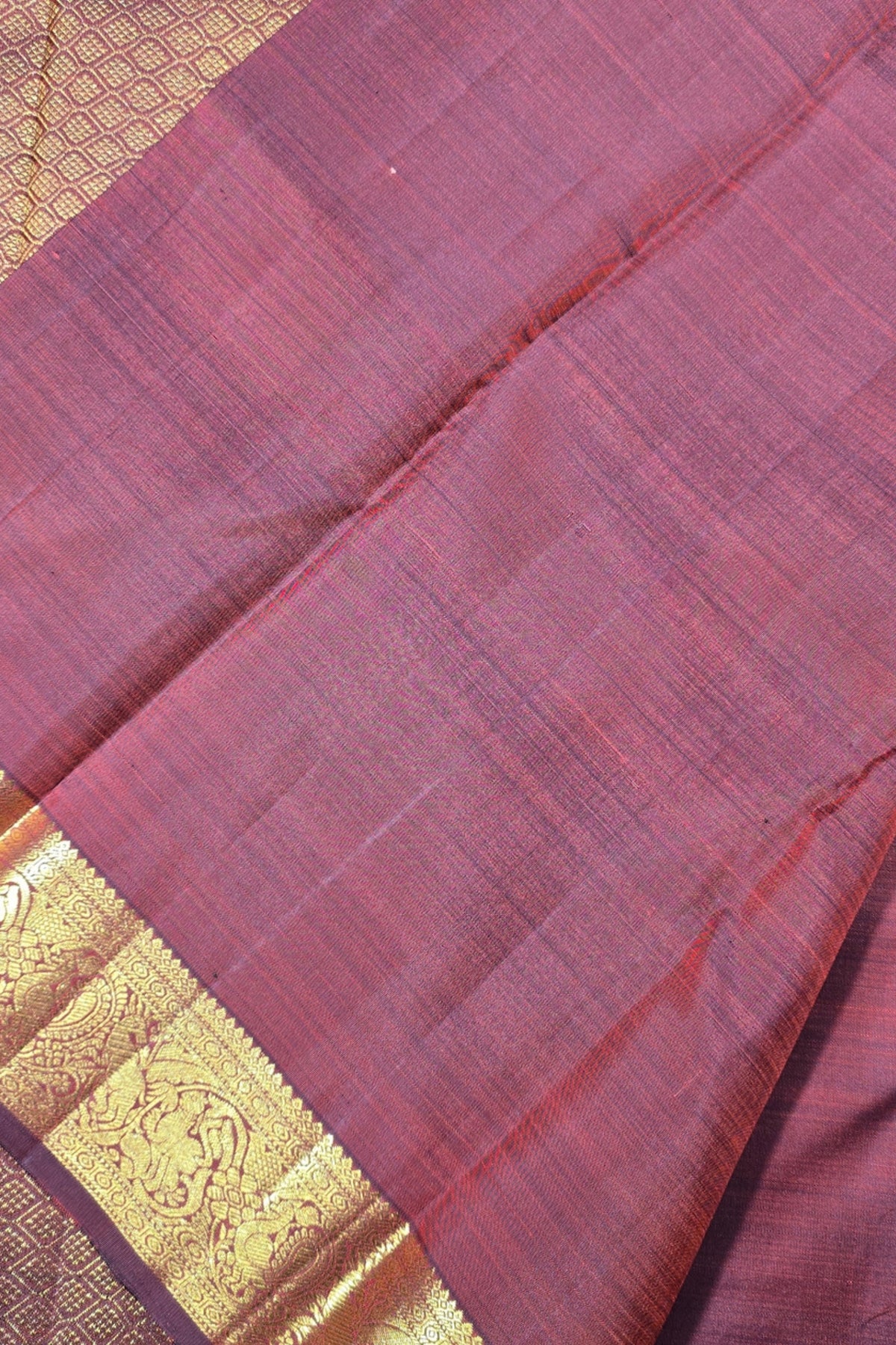 Royal Red Kanchipuram Silk Saree with Gold Woven Elegance