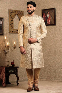 Regal Radiance Golden Sherwani
