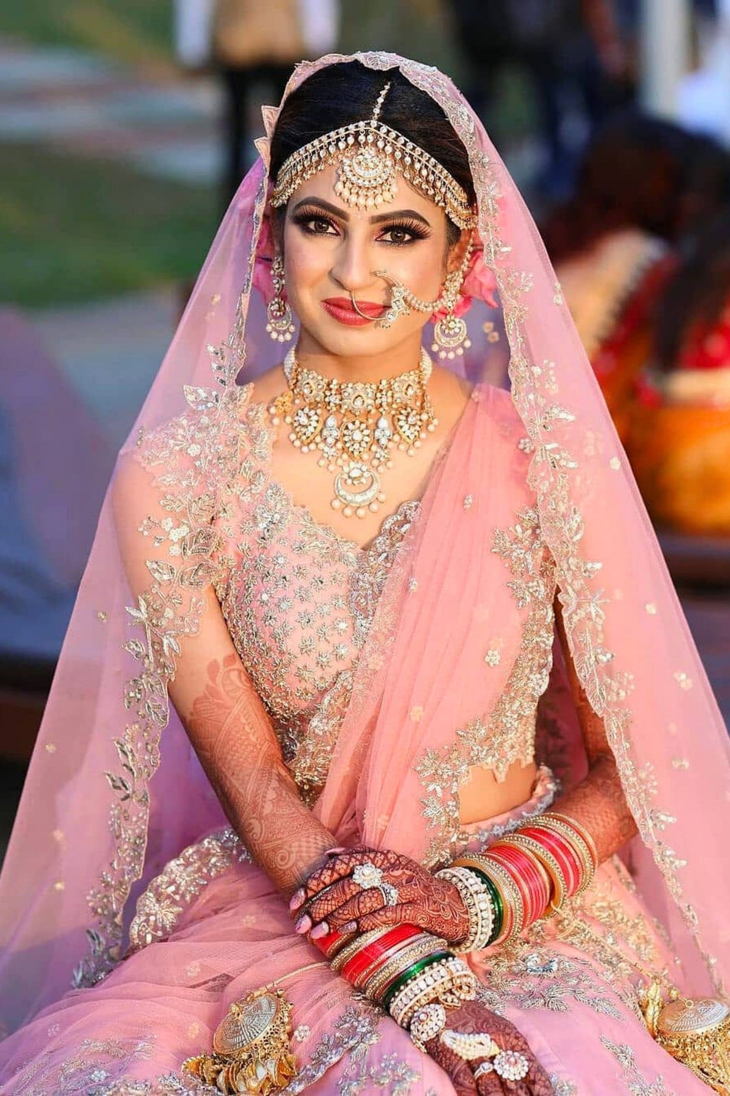 Pink Full Work Embroidered Lehenga
