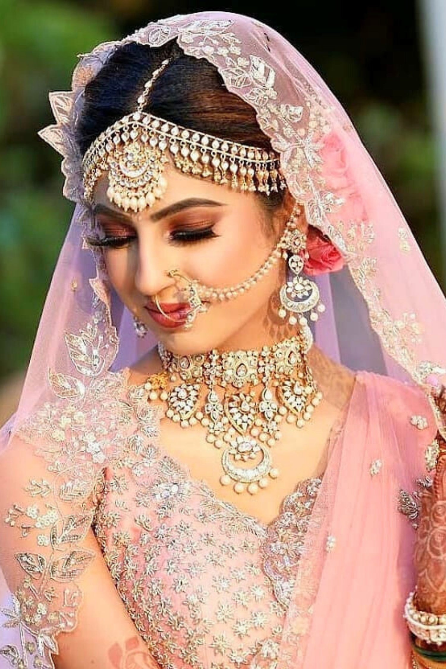 Pink Full Work Embroidered Lehenga