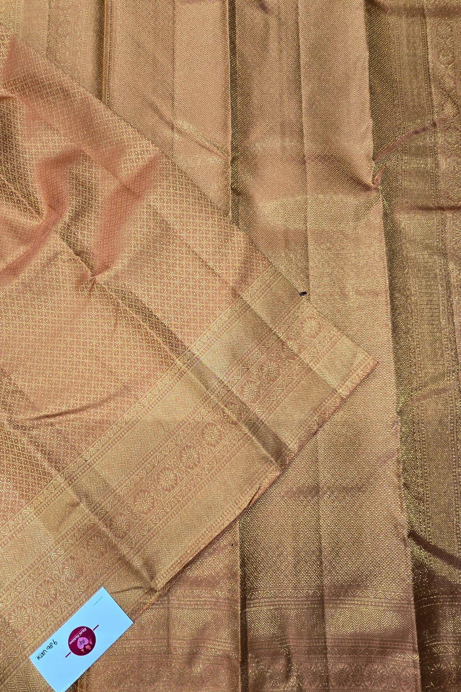 Graceful Fawn Orange Kanchipuram Saree
