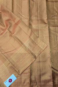 Graceful Fawn Orange Kanchipuram Saree
