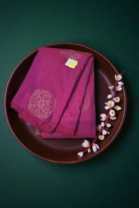 Charming Pink Semi Silk Saree with Graceful Floral Design