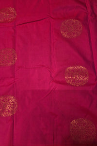 Charming Pink Semi Silk Saree with Graceful Floral Design