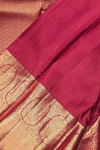 Rose Pink Kanchipuram Silk Saree with Gold Elegance