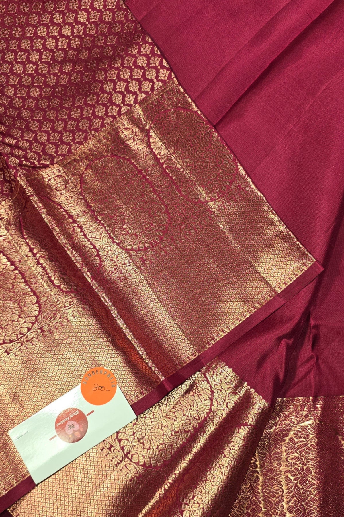 Rose Pink Kanchipuram Silk Saree with Gold Elegance