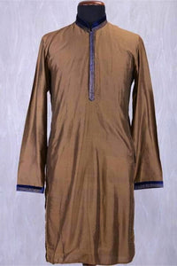 Midnight Blue Sherwani with Zari Highlights