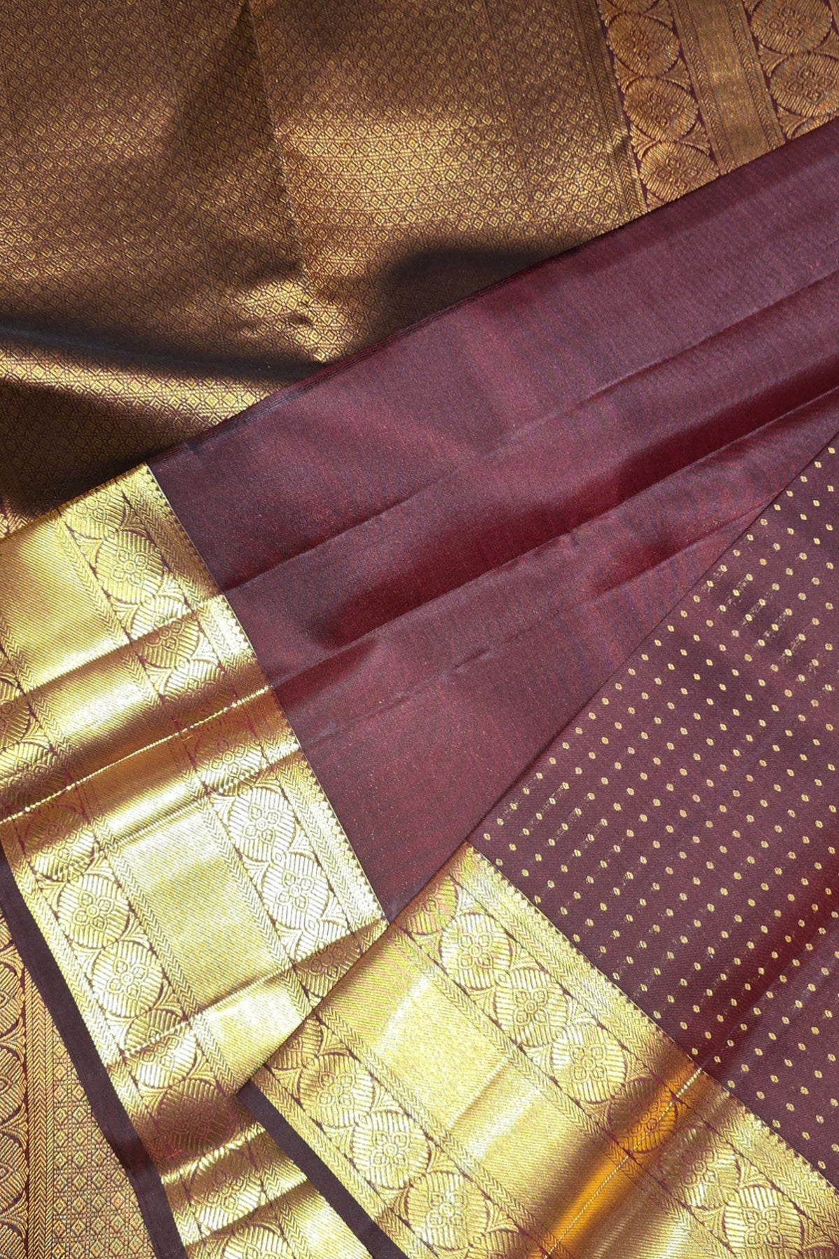 Maroon Saree with Rich Gold Border