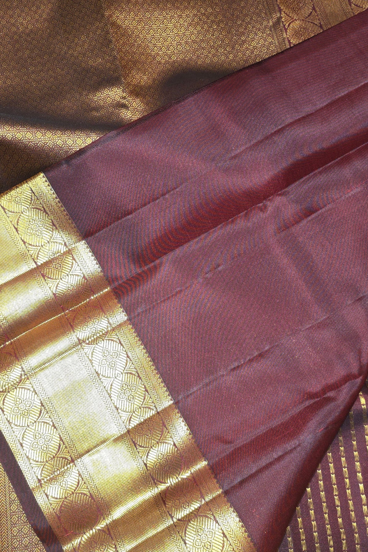 Maroon Saree with Rich Gold Border
