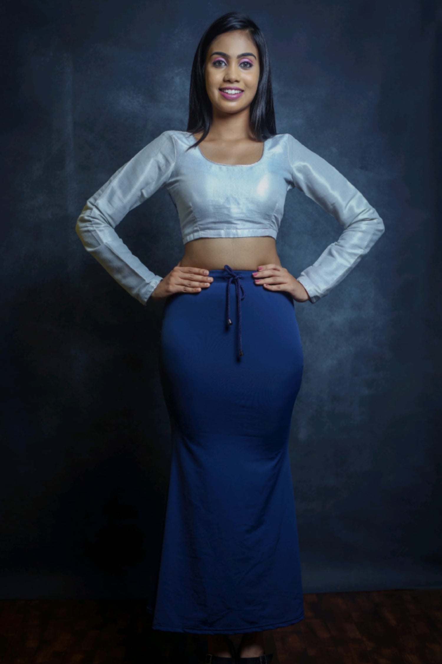 Dark Blue Soft Saree Shapewear