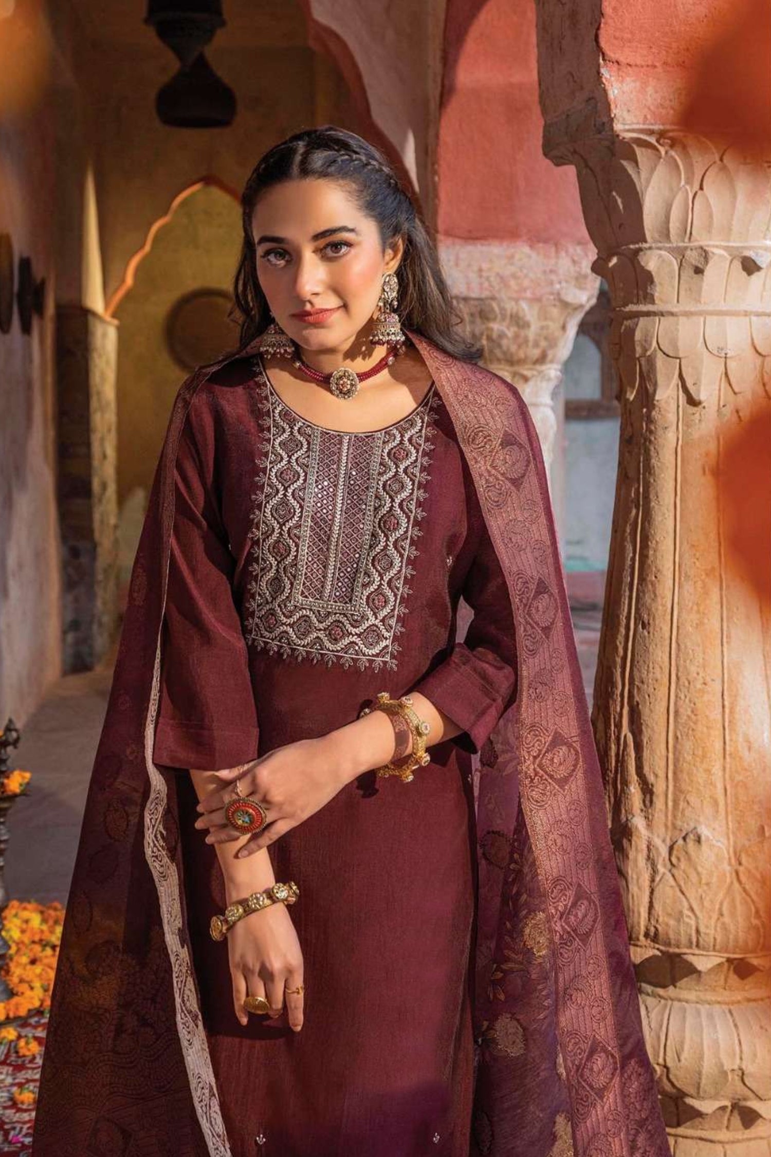 Maroon Salwar Essence of Elegance