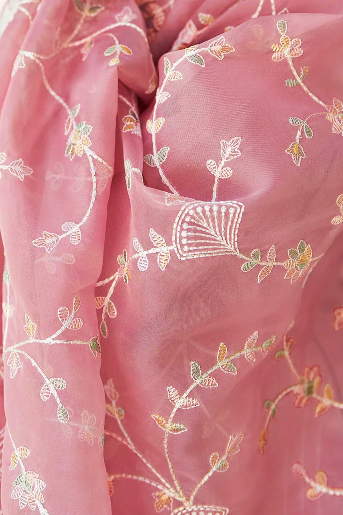 Embroidered Art Silk Pakistani Suit in Pink