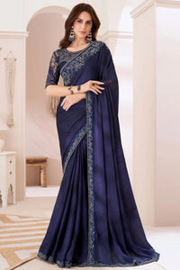 Indigo Purple Designer Saree