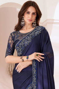 Indigo Purple Designer Saree