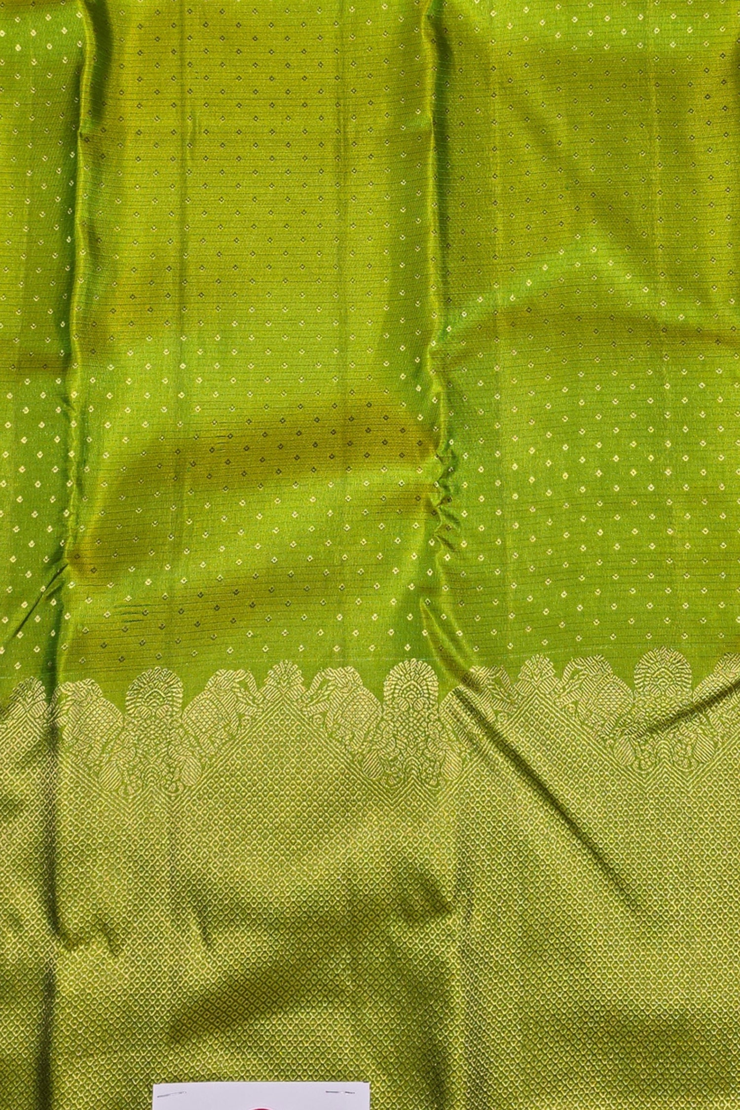 Vibrant Apple Green Kanchipuram Silk Saree