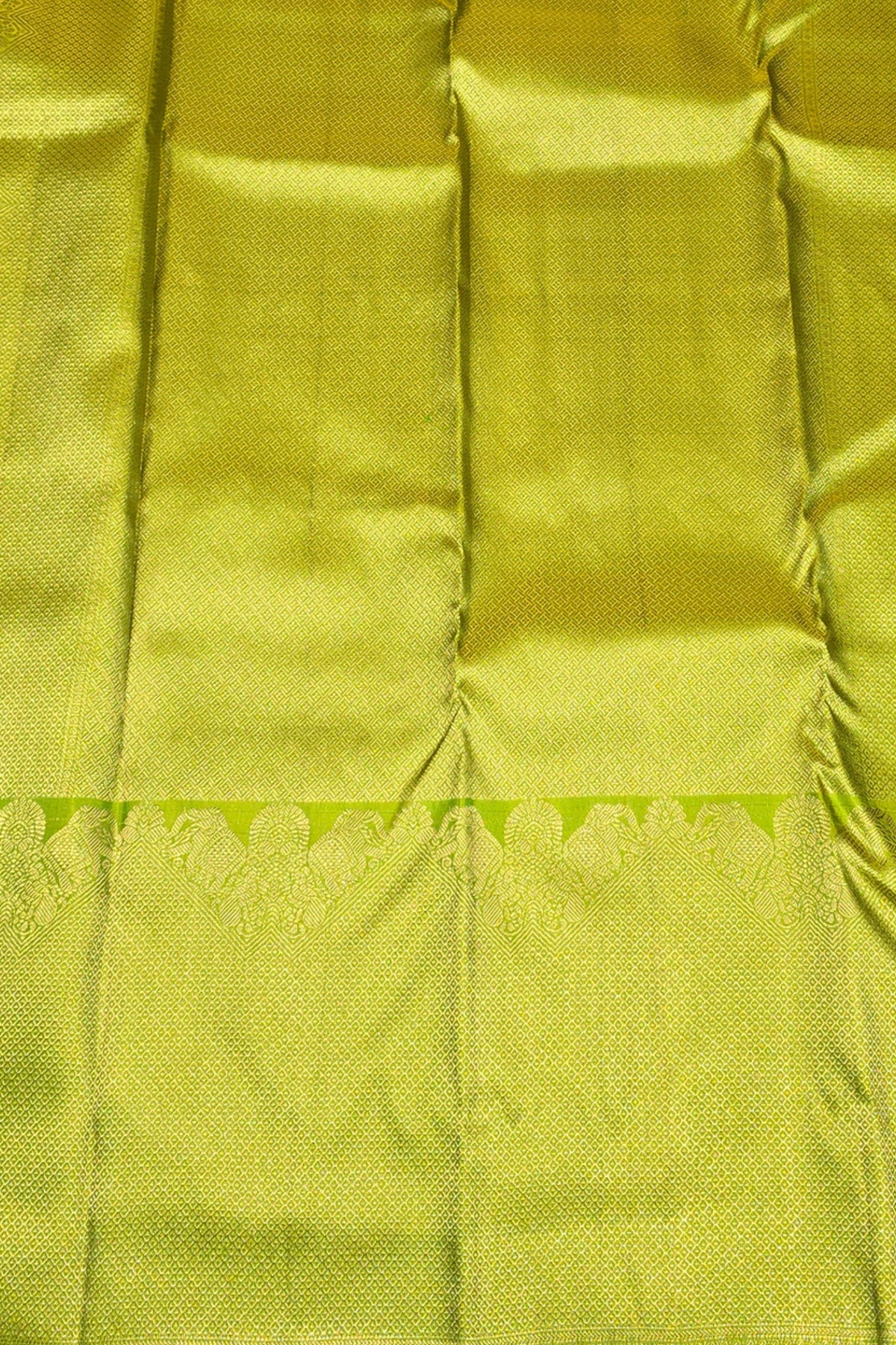 Vibrant Apple Green Kanchipuram Silk Saree