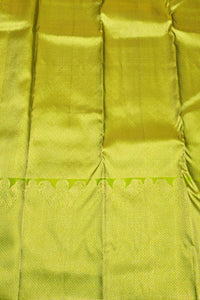 Vibrant Apple Green Kanchipuram Silk Saree