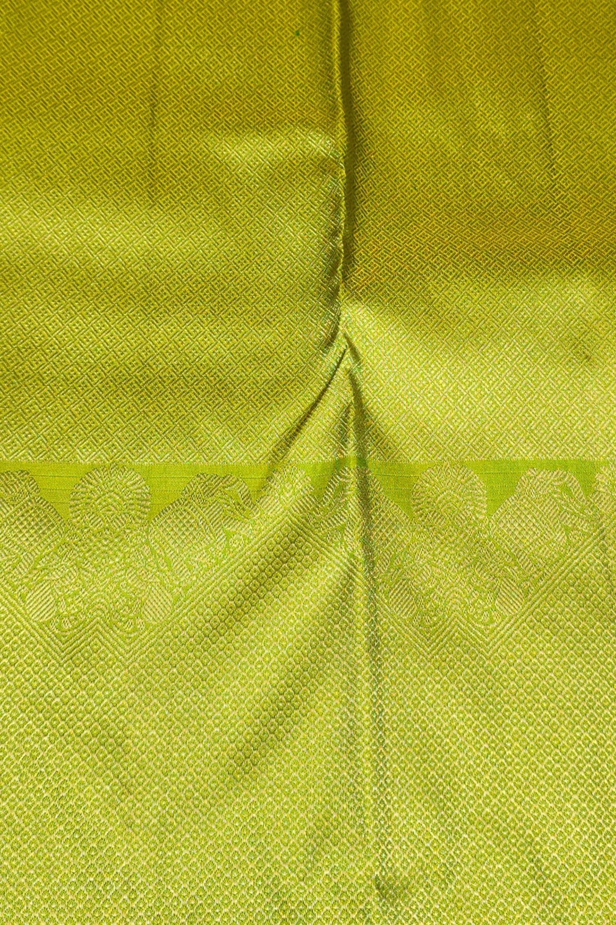 Vibrant Apple Green Kanchipuram Silk Saree