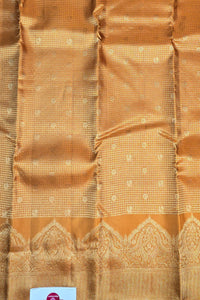 Radiant Persian Orange Kanchipuram Silk Saree