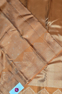 Radiant Persian Orange Kanchipuram Silk Saree