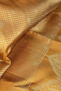 Radiant Persian Orange Kanchipuram Silk Saree