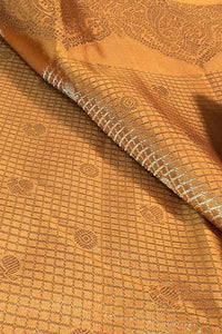 Radiant Persian Orange Kanchipuram Silk Saree