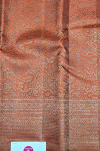 Elegant Deep Chestnut Kanchipuram Silk Saree