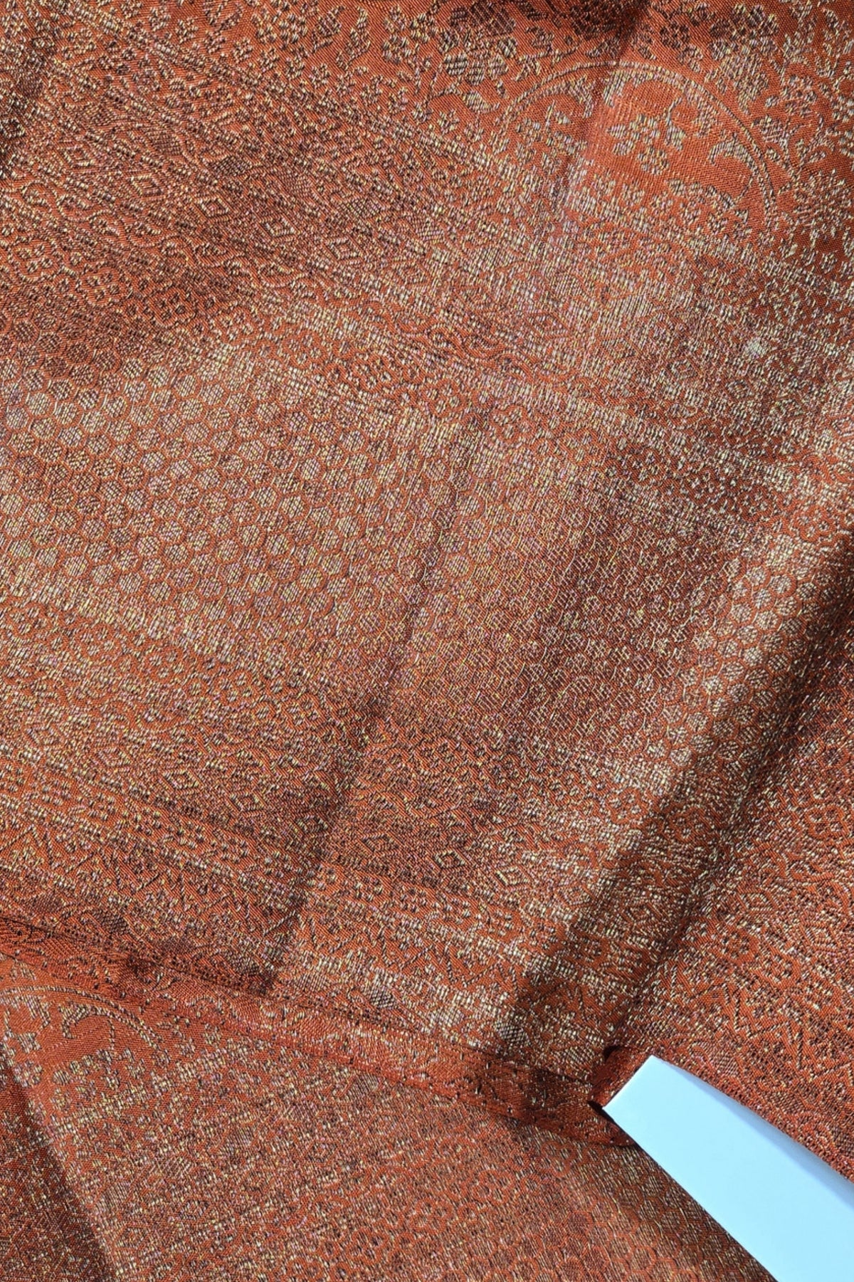 Elegant Deep Chestnut Kanchipuram Silk Saree
