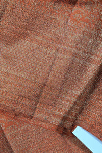 Elegant Deep Chestnut Kanchipuram Silk Saree