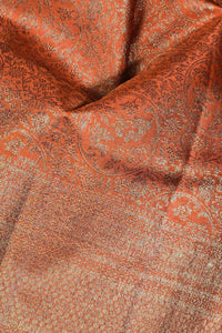 Elegant Deep Chestnut Kanchipuram Silk Saree