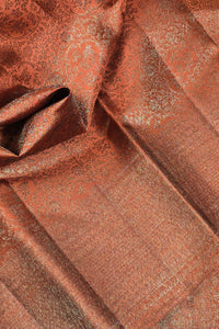 Elegant Deep Chestnut Kanchipuram Silk Saree