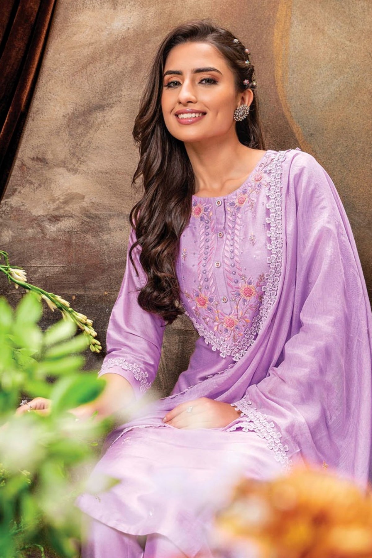 Purple Kurti Chandani – The Perfect Blend of Tradition and Modernity