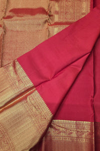 Red Kanchipuram Silk Saree with Gold Border – Regal & Traditional
