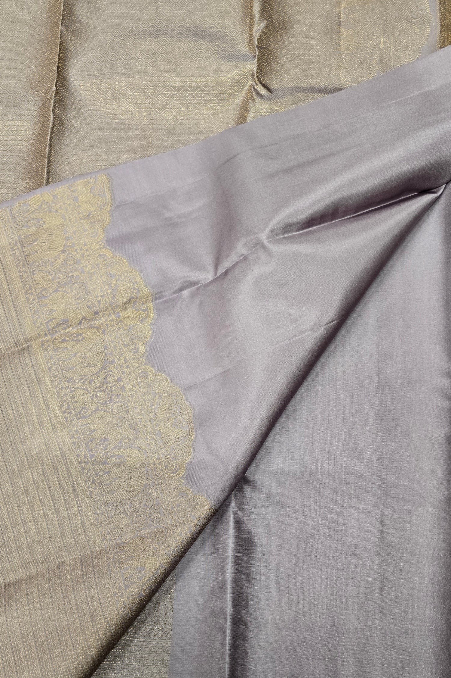 Lavender Kanchipuram Silk Saree – Soft & Graceful