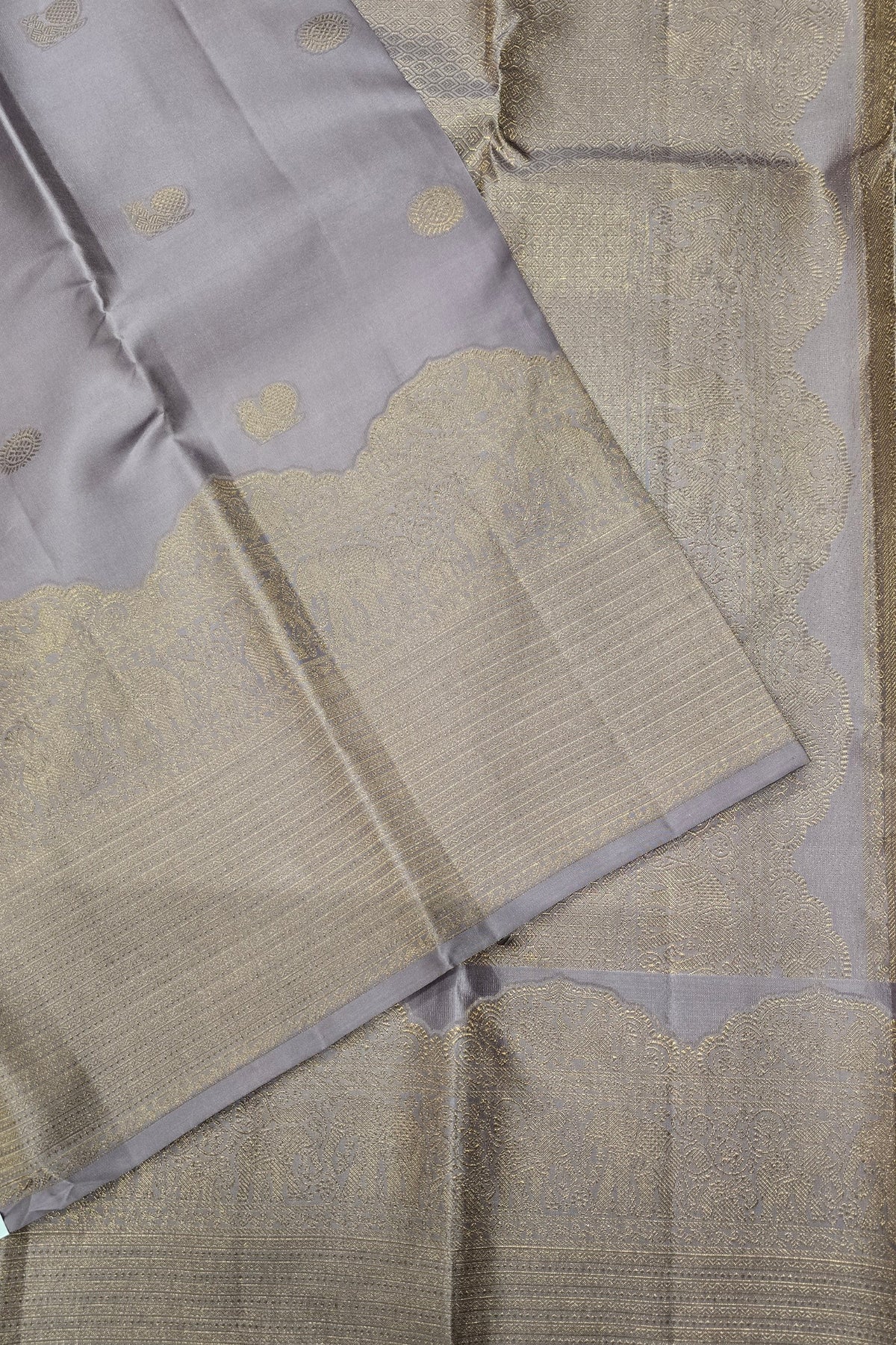 Lavender Kanchipuram Silk Saree – Soft & Graceful