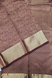 Brown Kanchipuram Silk Saree – Earthy & Classic