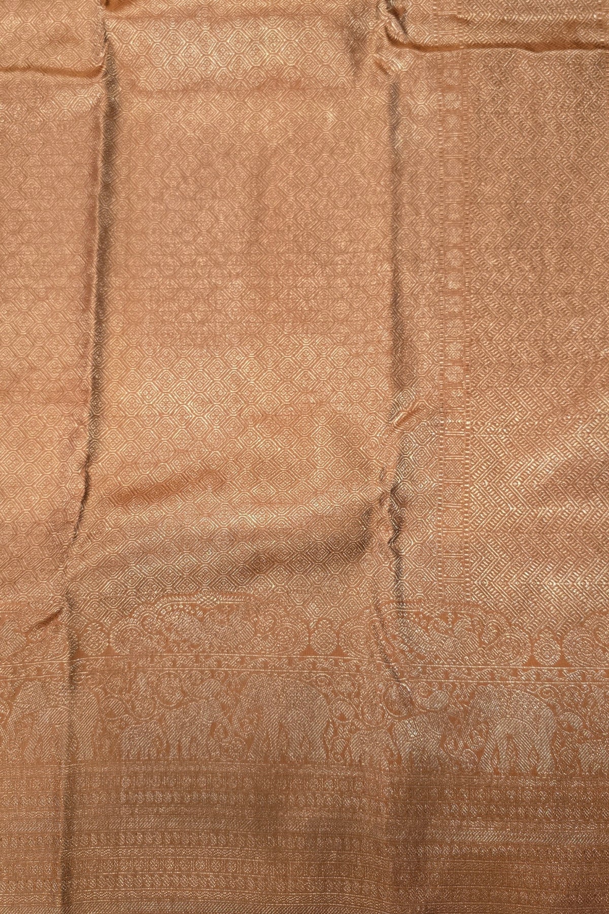 Saddle Brown Kanchipuram Silk Saree – Rich & Classic