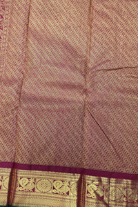 Thulian Pink Kanchipuram Silk Saree with Maroon Border – Charming & Graceful