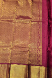 Blue Kanchipuram Silk Saree with Pink Border – Bright & Traditional