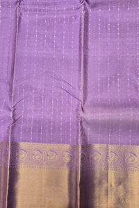 Deep Purple Kanchipuram Silk Saree with Self Zari Border – Regal & Rich