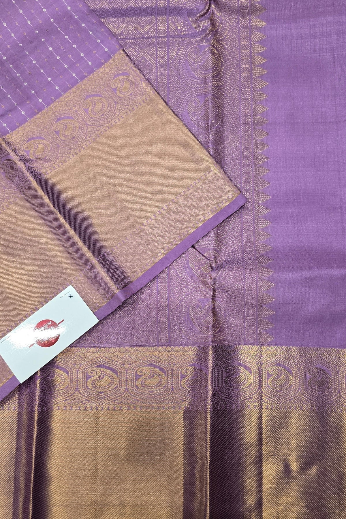 Deep Purple Kanchipuram Silk Saree with Self Zari Border – Regal & Rich