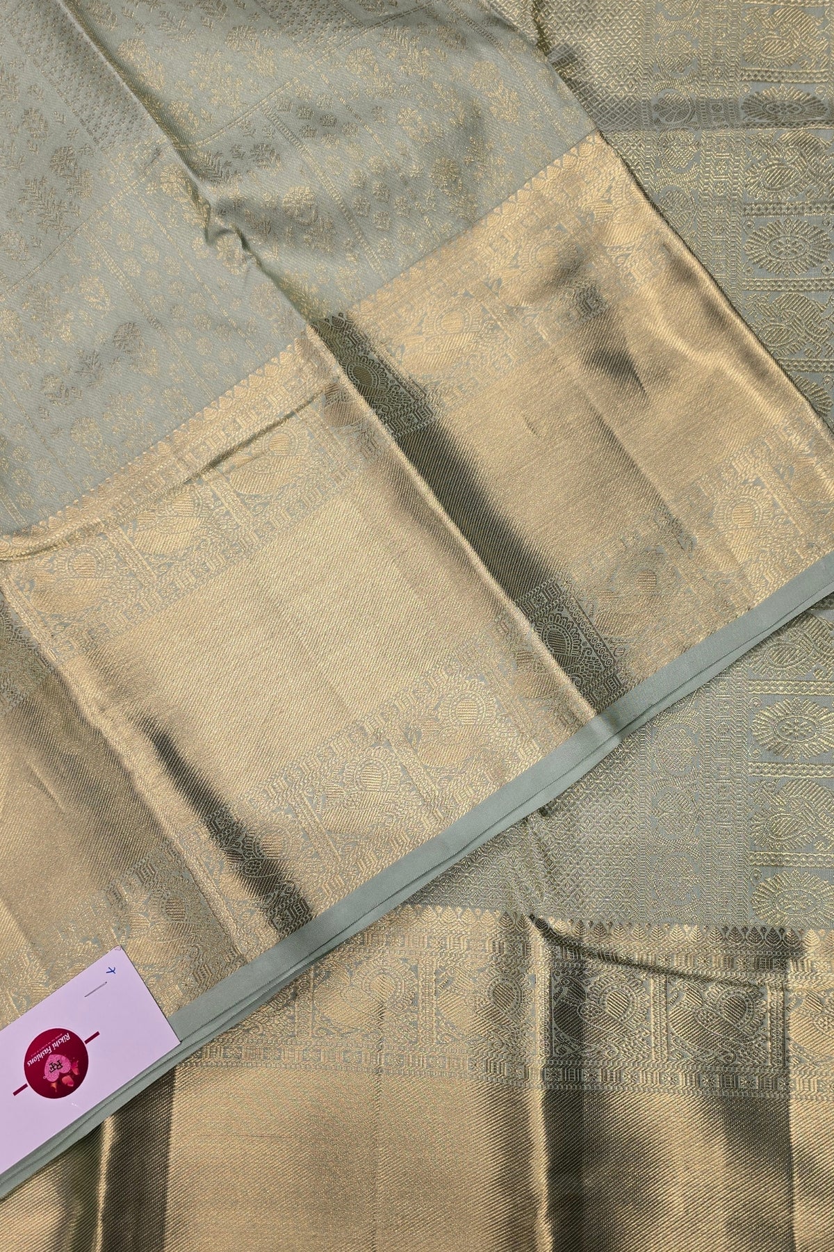 Olive Light Green Kanchipuram Silk Saree – Soft & Elegant